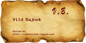 Vild Bajnok névjegykártya